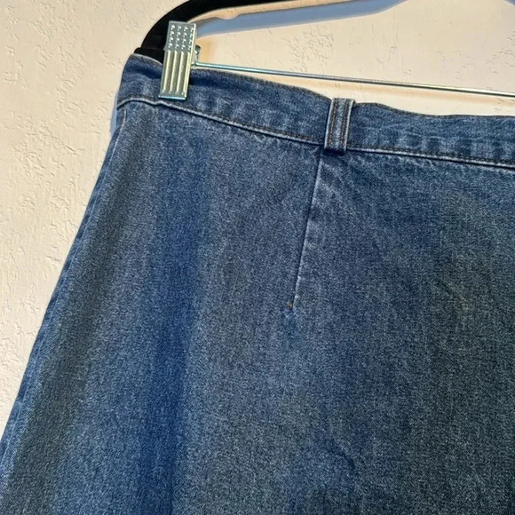 Vintage Van Heusen Women’s Long Denim Blue Skirt Size 16 - Picture 4 of 10